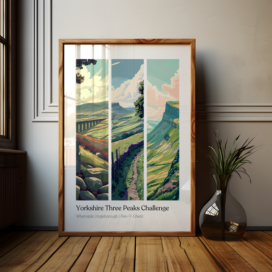 Yorkshire Three Peaks Challenge Poster