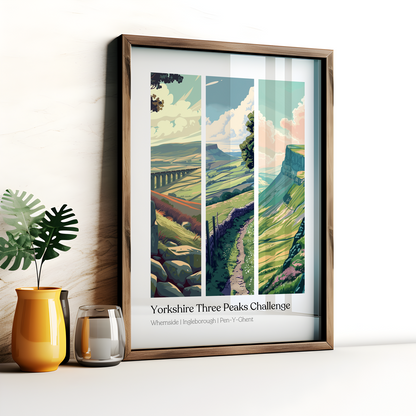 Yorkshire Three Peaks Challenge Poster