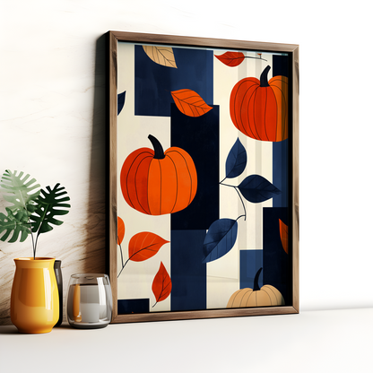 Simple Abstract Art Pumpkin Poster