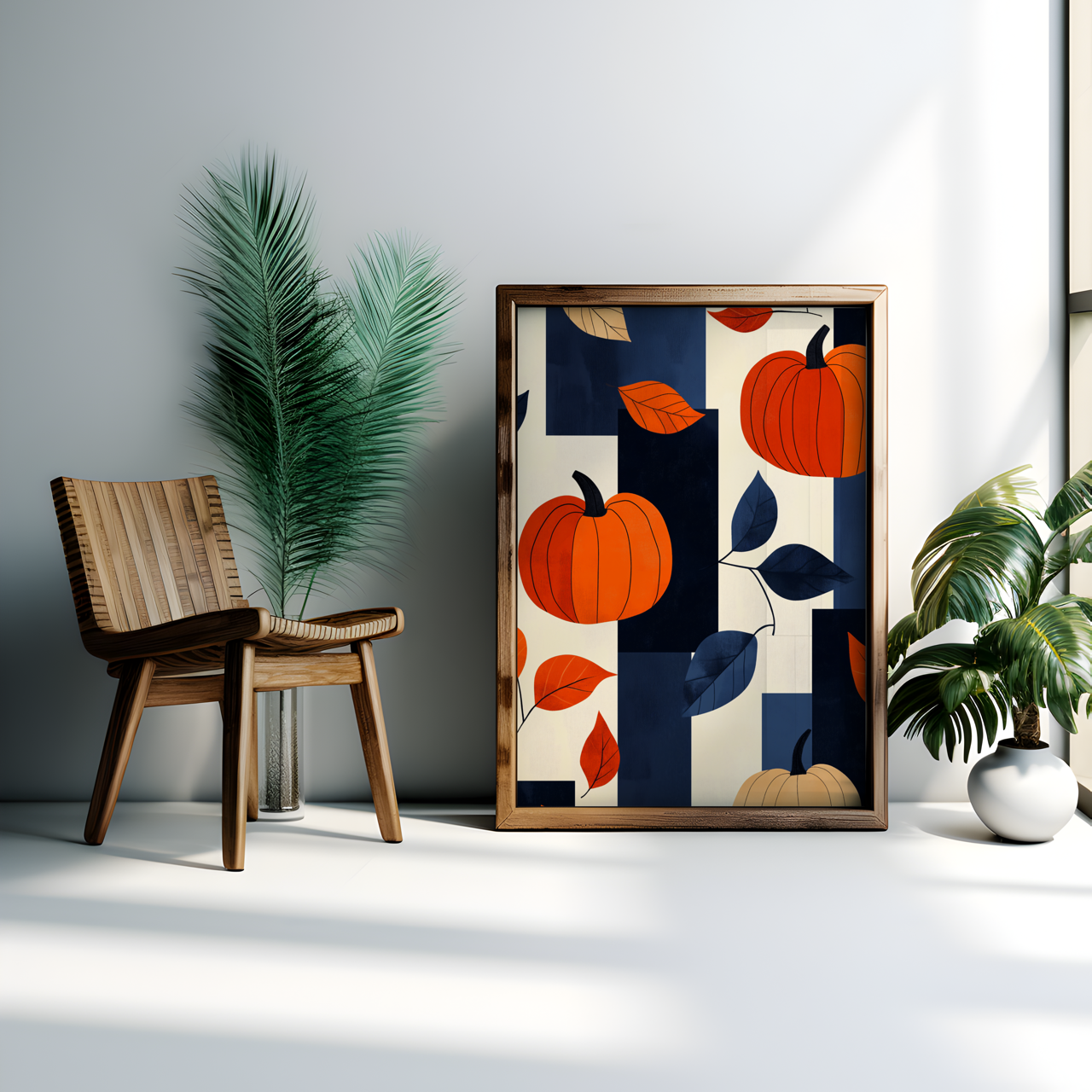 Simple Abstract Art Pumpkin Poster