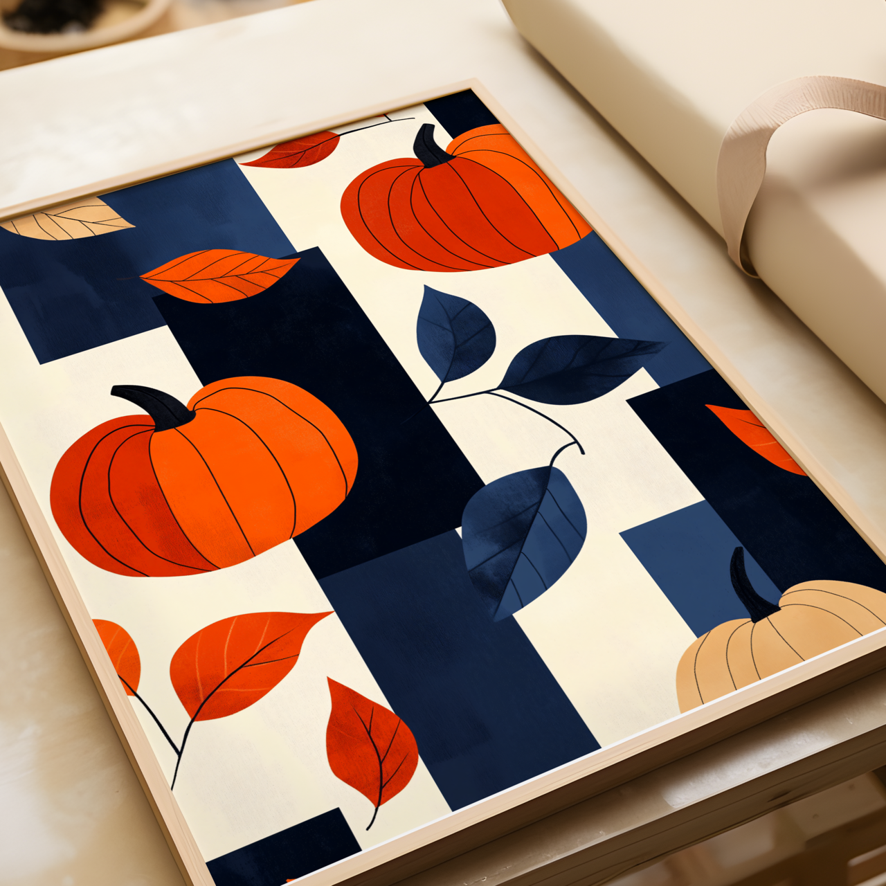 Simple Abstract Art Pumpkin Poster