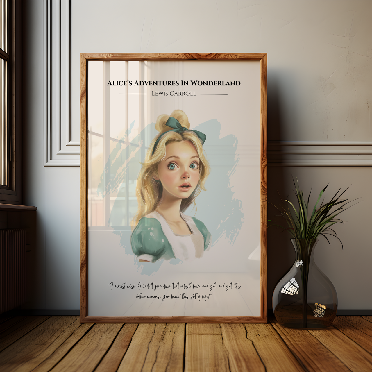 Alice in Wonderland Quote Children's Nursery Poster