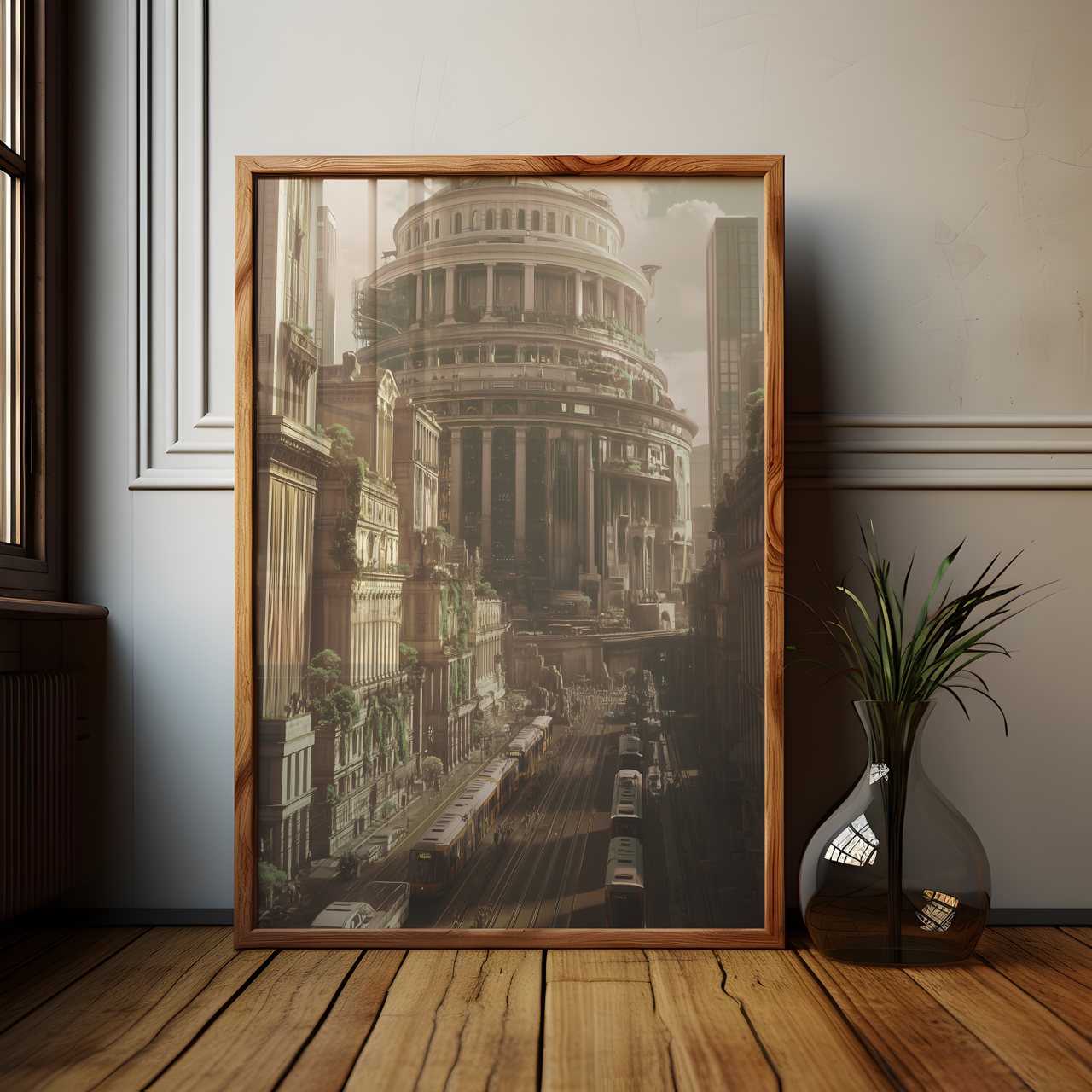 Alternative History Roman Empire Modern City Poster