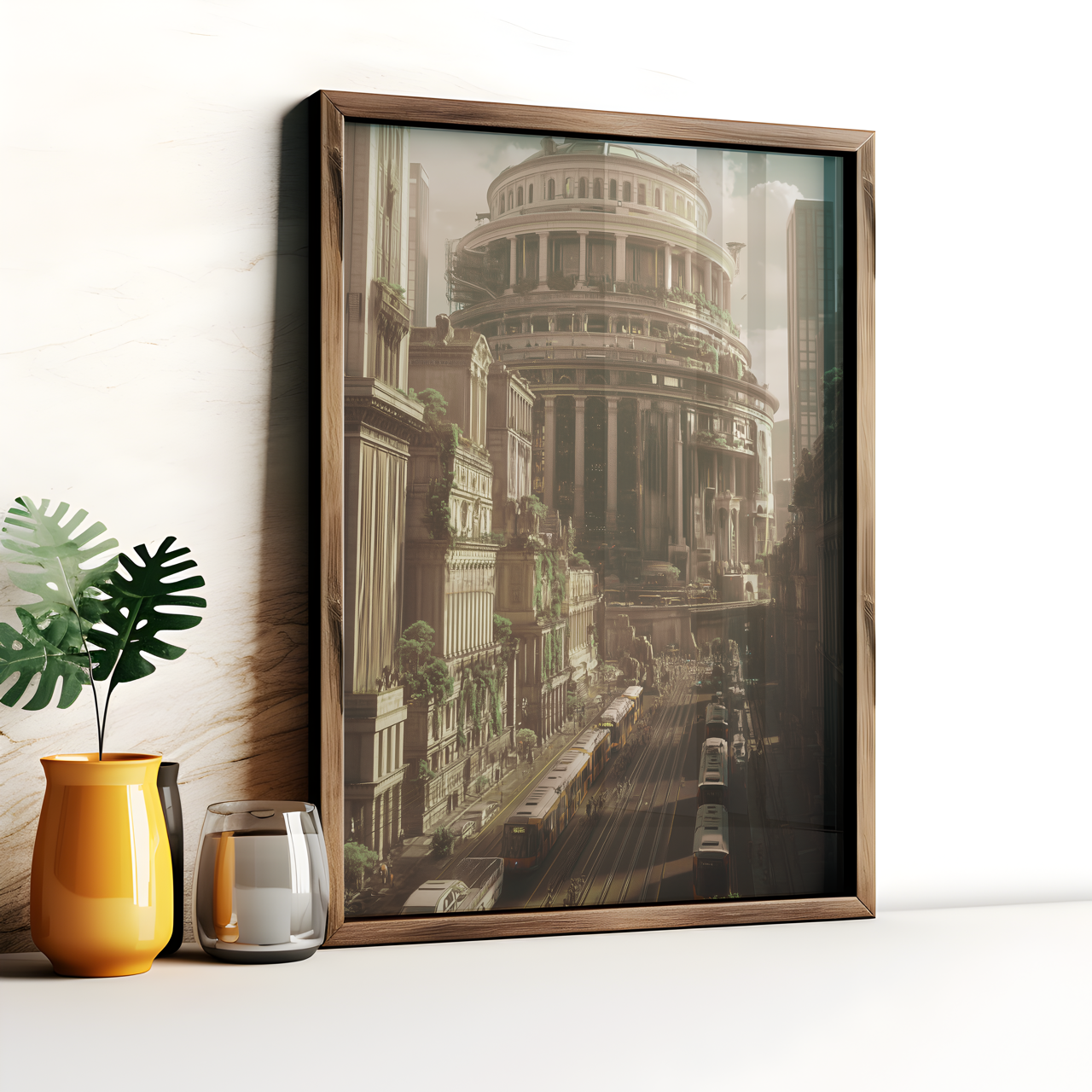 Alternative History Roman Empire Modern City Poster