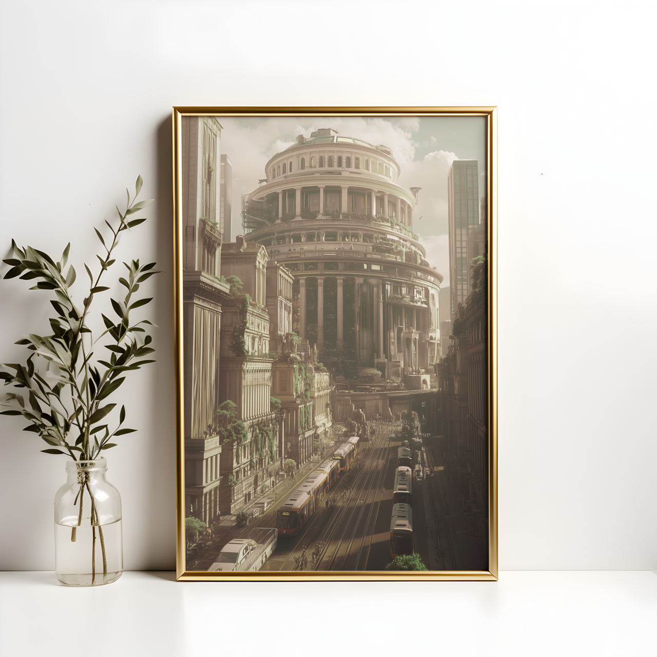 Alternative History Roman Empire Modern City Poster