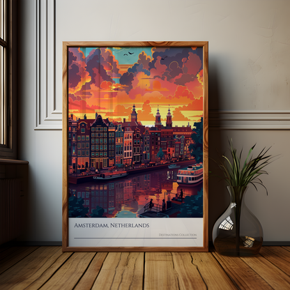 Amsterdam Sunset Poster