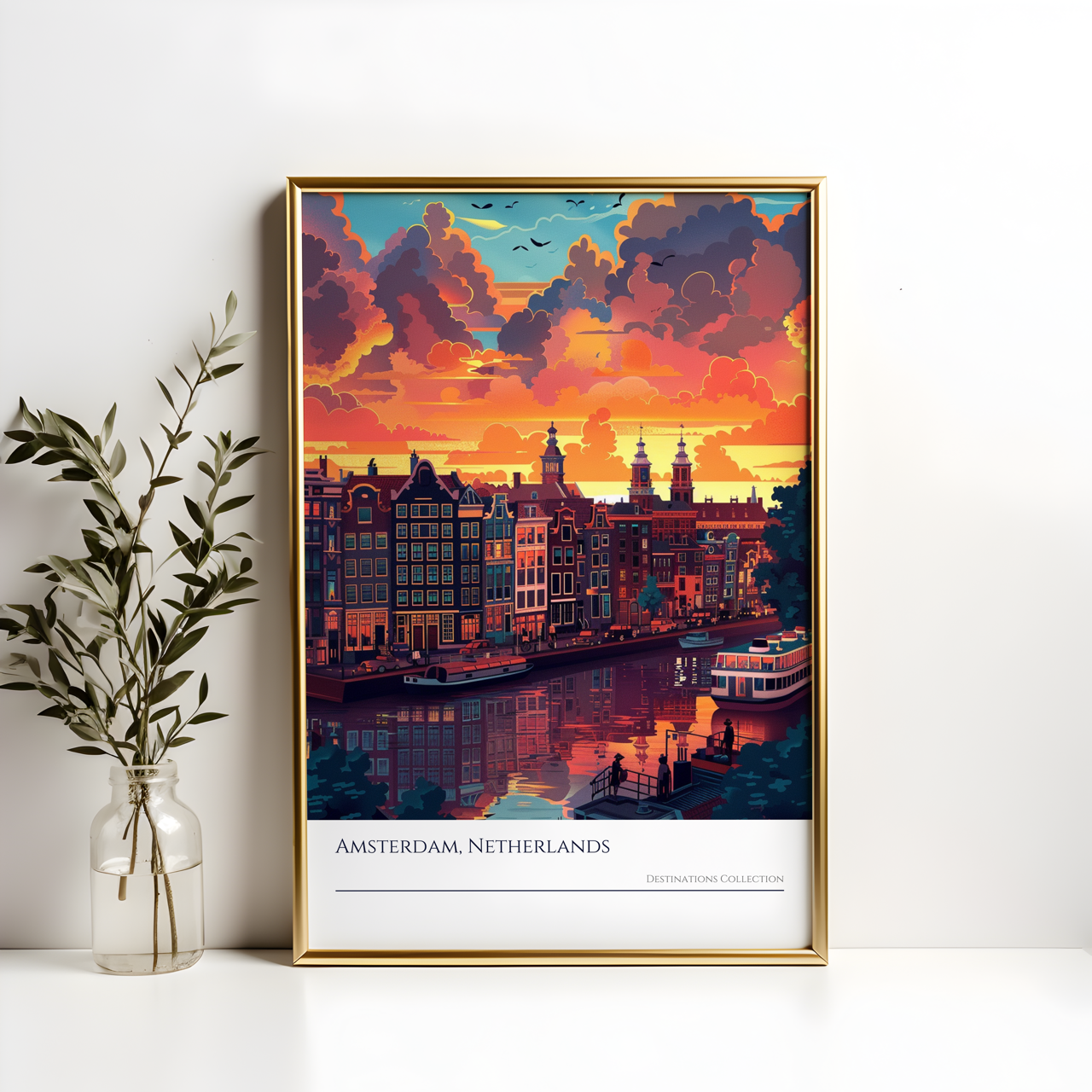 Amsterdam Sunset Poster