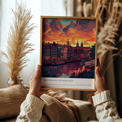 Amsterdam Sunset Poster