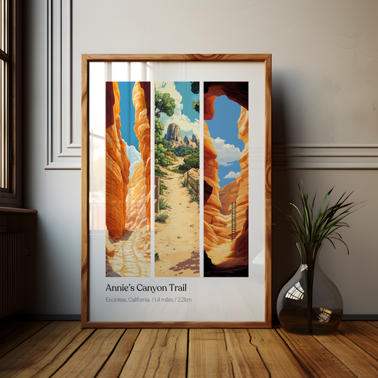 Annies Canyon Trail Encinitas California Poster