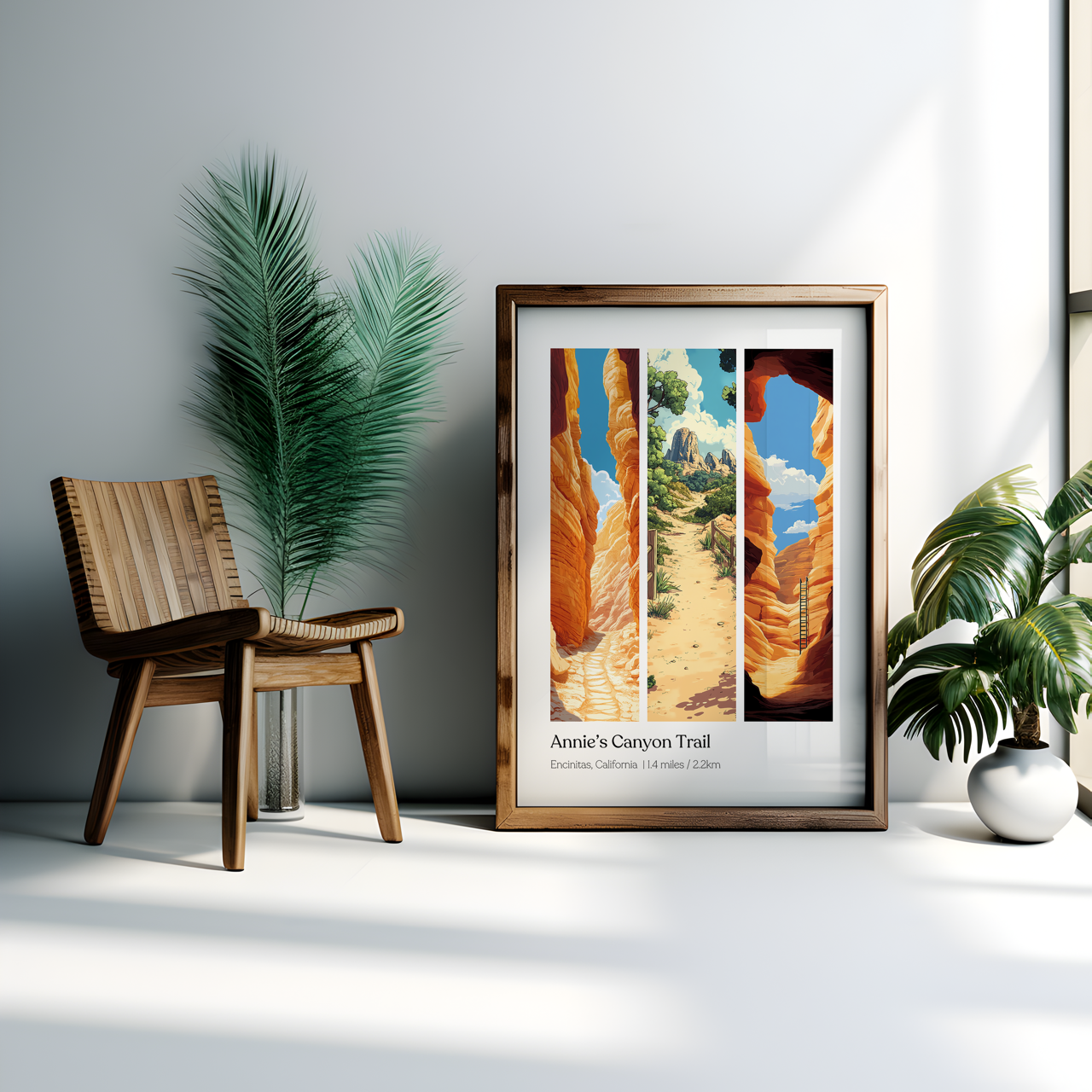 Annies Canyon Trail Encinitas California Poster