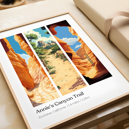 Annies Canyon Trail Encinitas California Poster