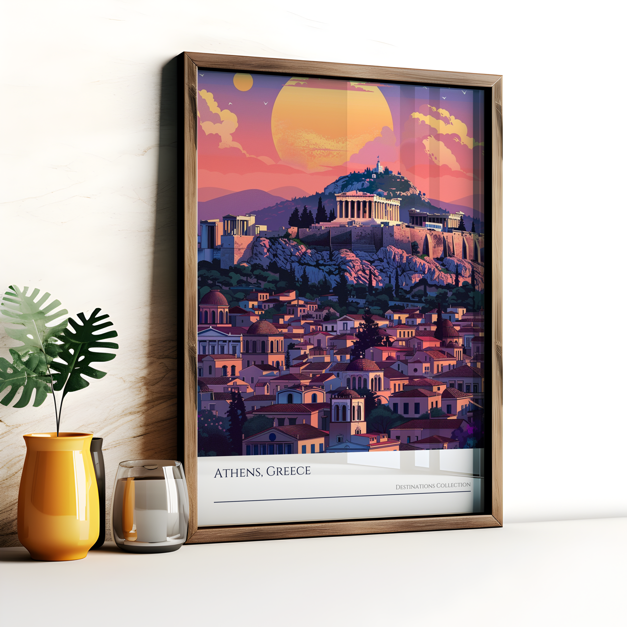 Athens Sunset Poster