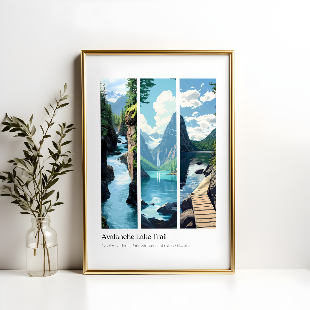 Avalanche Lake Trail Glacier National Park Poster