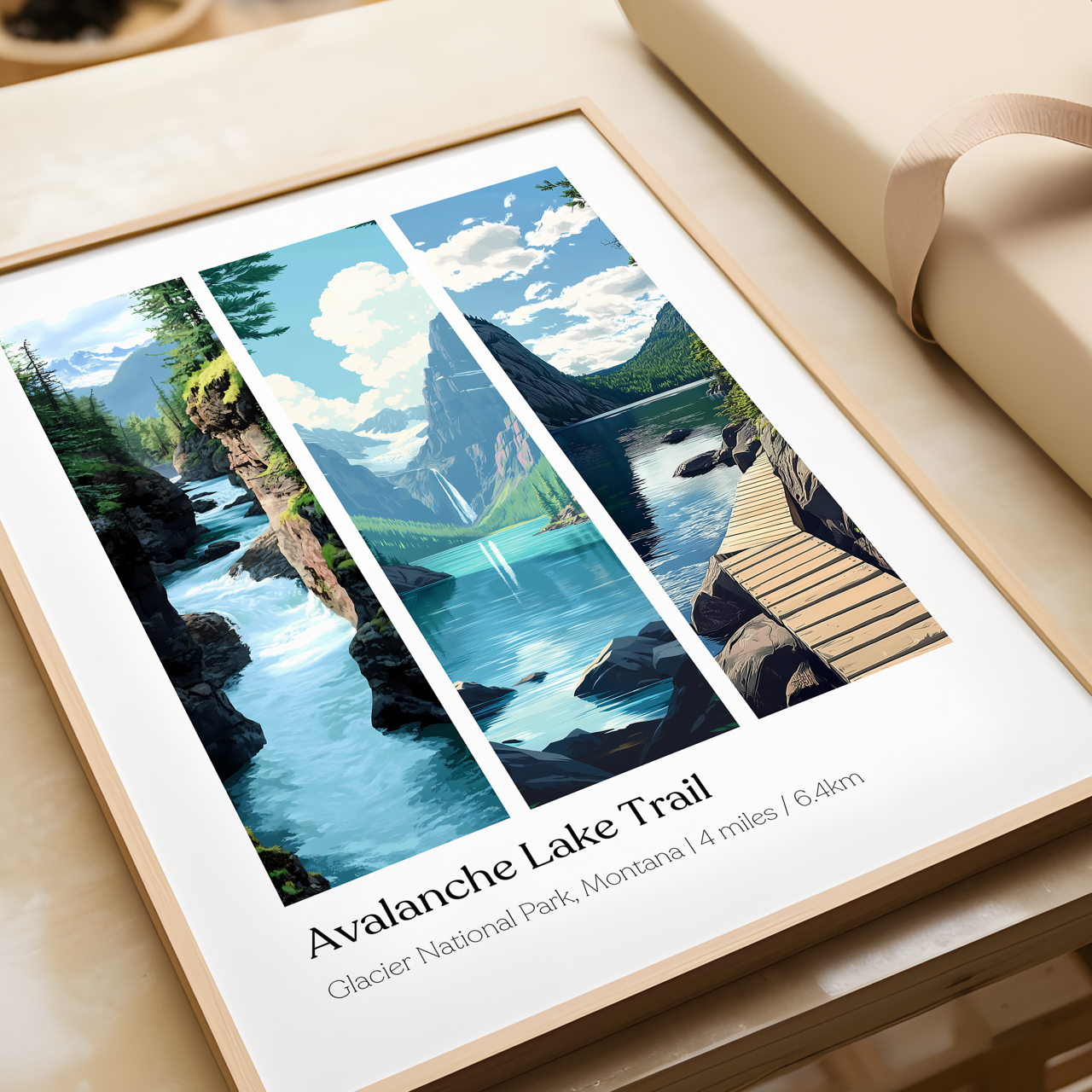 Avalanche Lake Trail Glacier National Park Poster