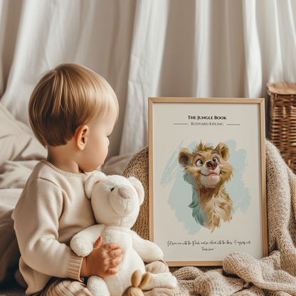 Baloo The Jungle Book Nursery Decor Poster