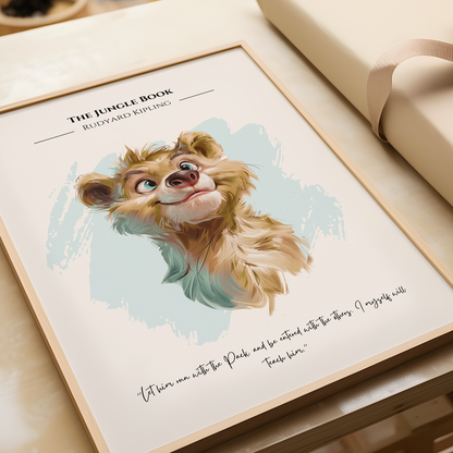 Baloo The Jungle Book Nursery Decor Poster