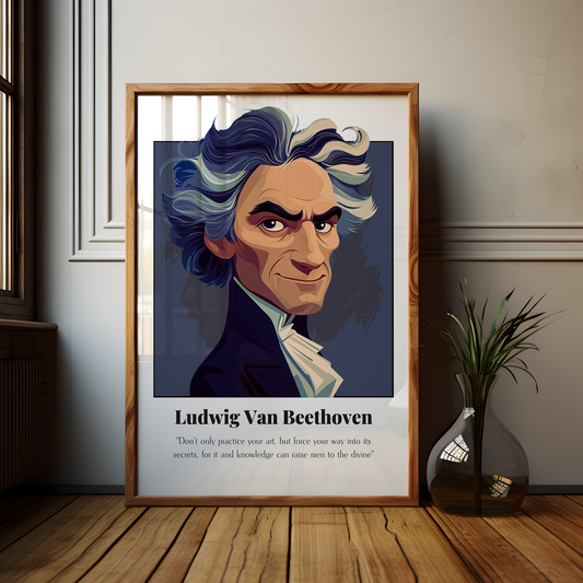 Ludwig Van Beethoven Quote Poster