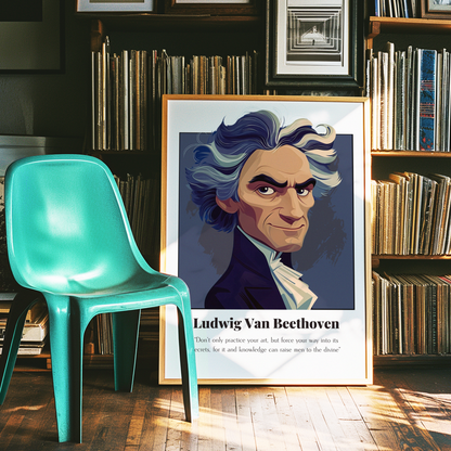 Ludwig Van Beethoven Quote Poster