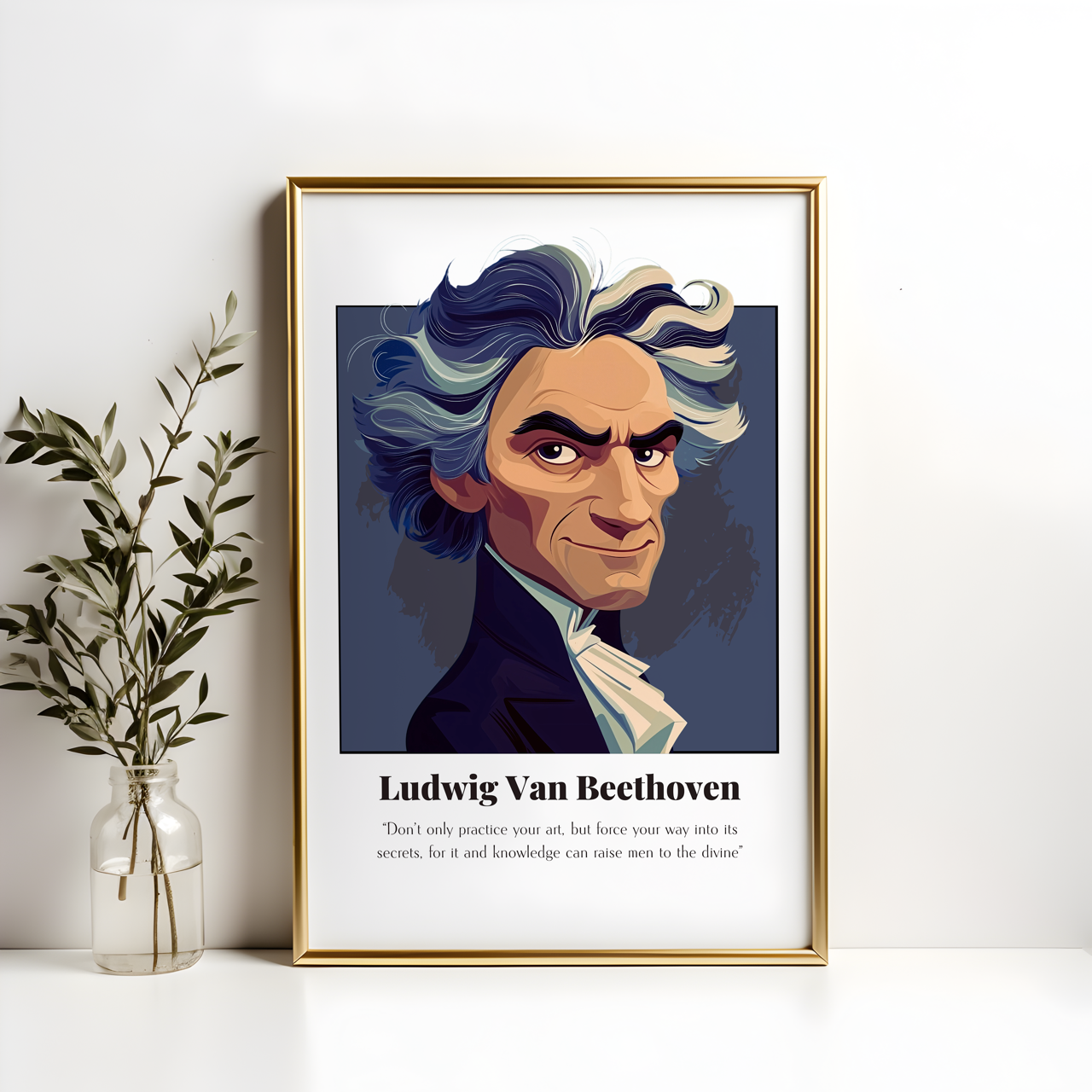 Ludwig Van Beethoven Quote Poster