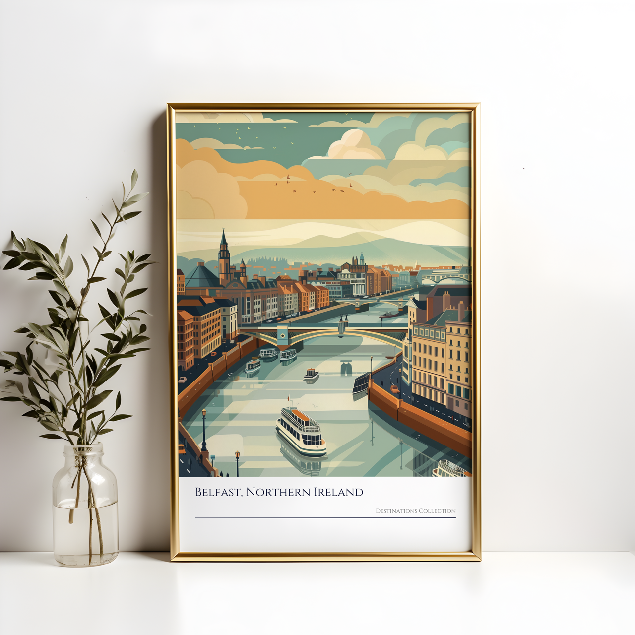 Belfast Cityscape Poster