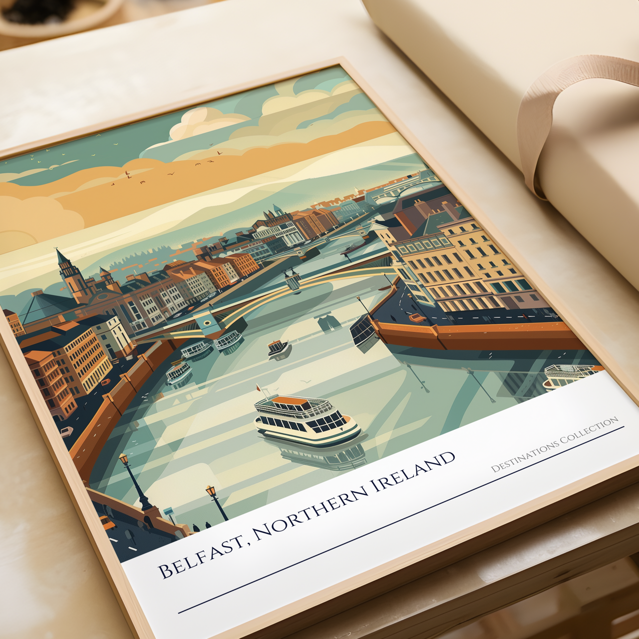 Belfast Cityscape Poster