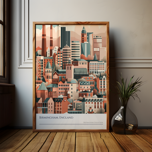 Birmingham Cityscape Poster