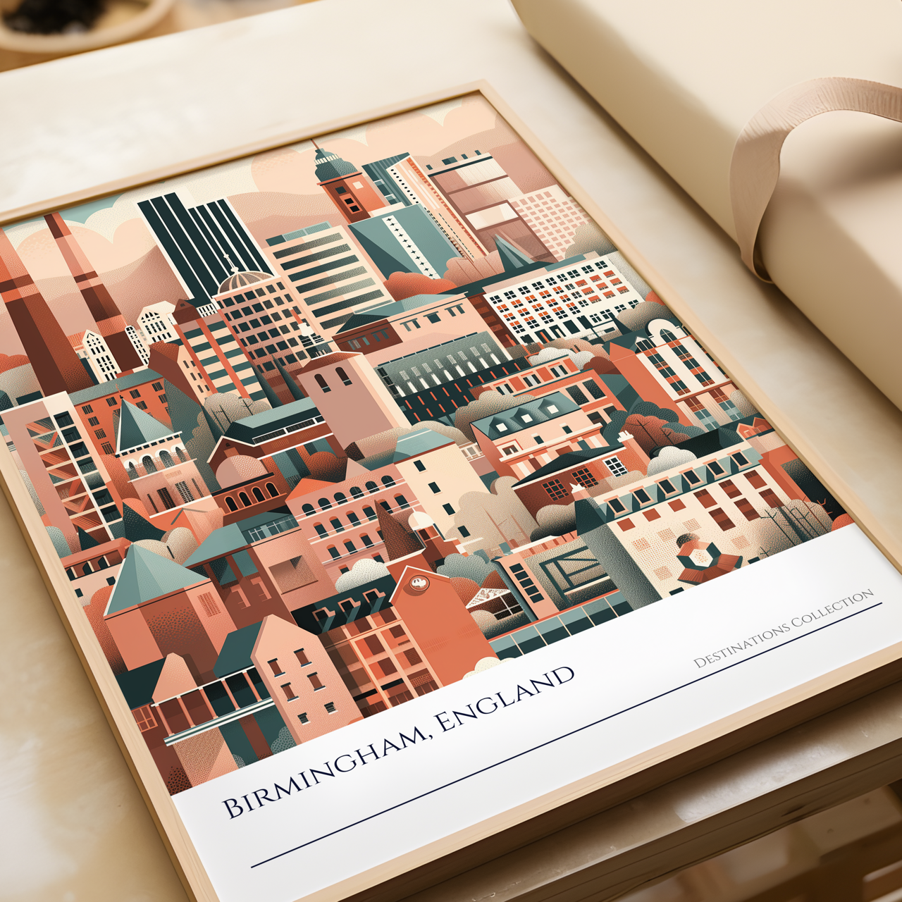 Birmingham Cityscape Poster