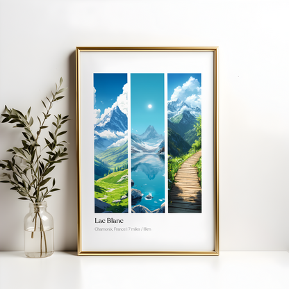 Lac Blanc Chamonix Hike Poster