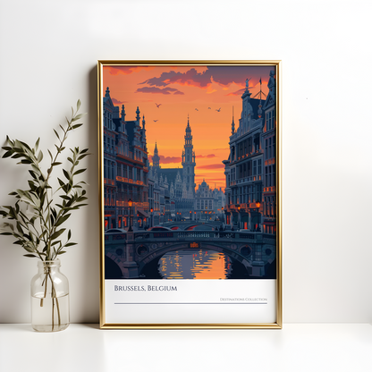 Brussels Sunset Poster