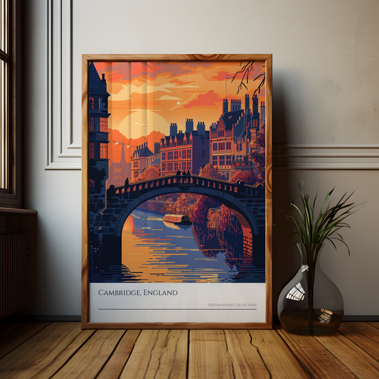 Cambridge Sunset Poster