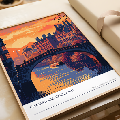 Cambridge Sunset Poster