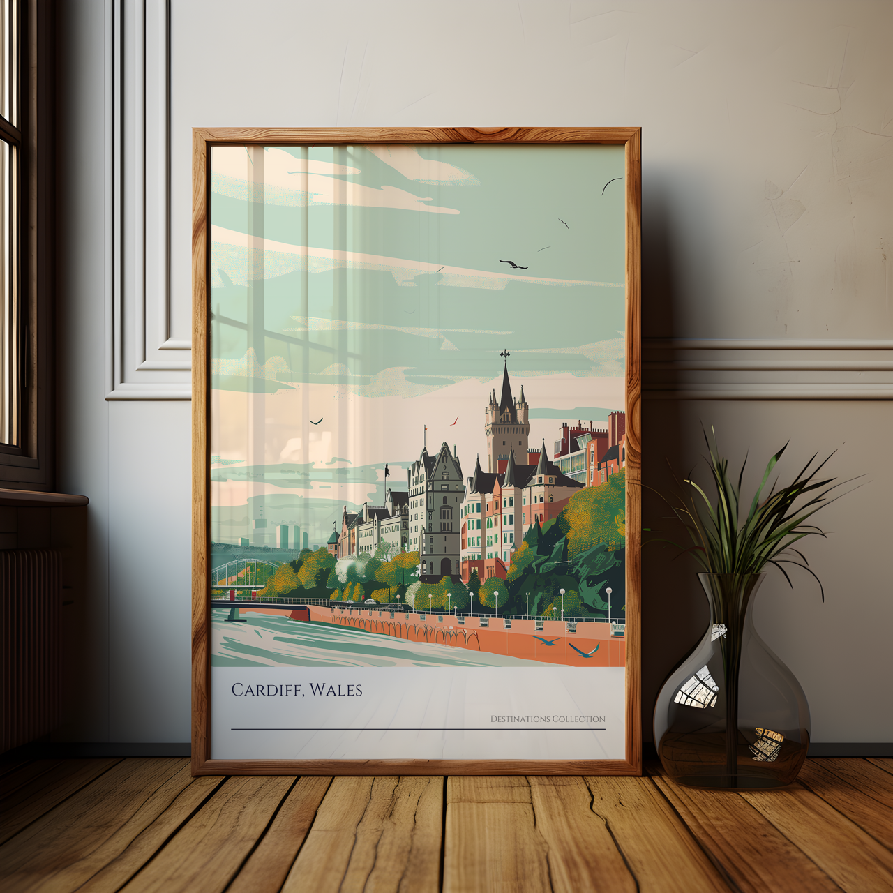 Cardiff Cityscape Poster