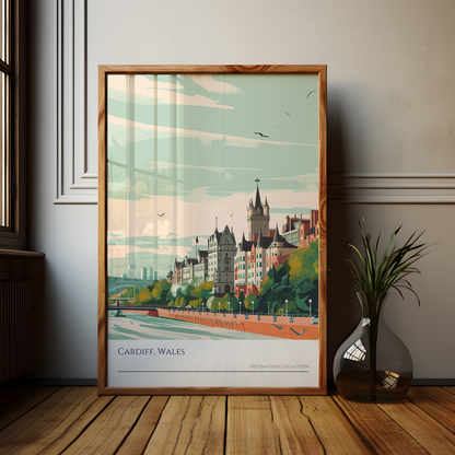 Cardiff Cityscape Poster