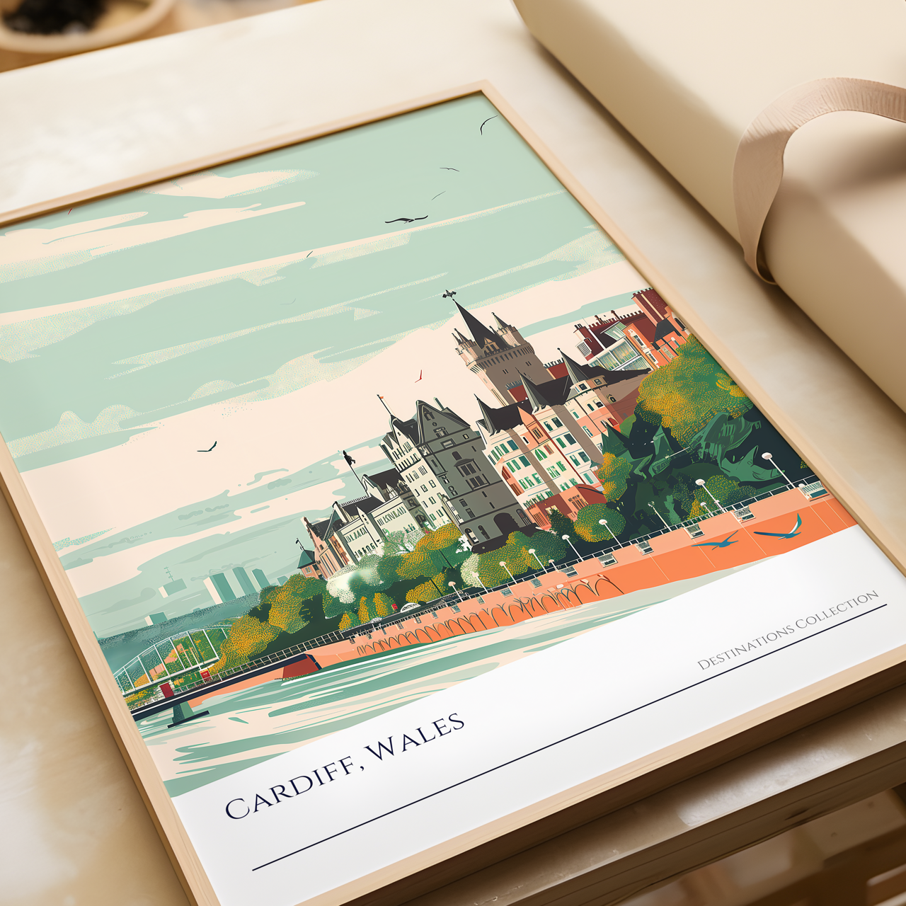 Cardiff Cityscape Poster