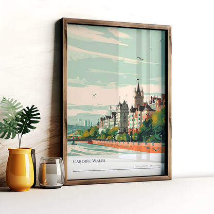 Cardiff Cityscape Poster