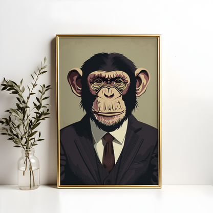 Dapper Chimp Poster