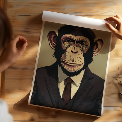 Dapper Chimp Poster