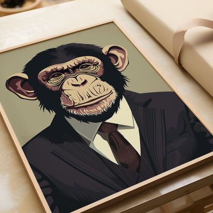 Dapper Chimp Poster