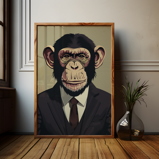 Dapper Chimp Poster