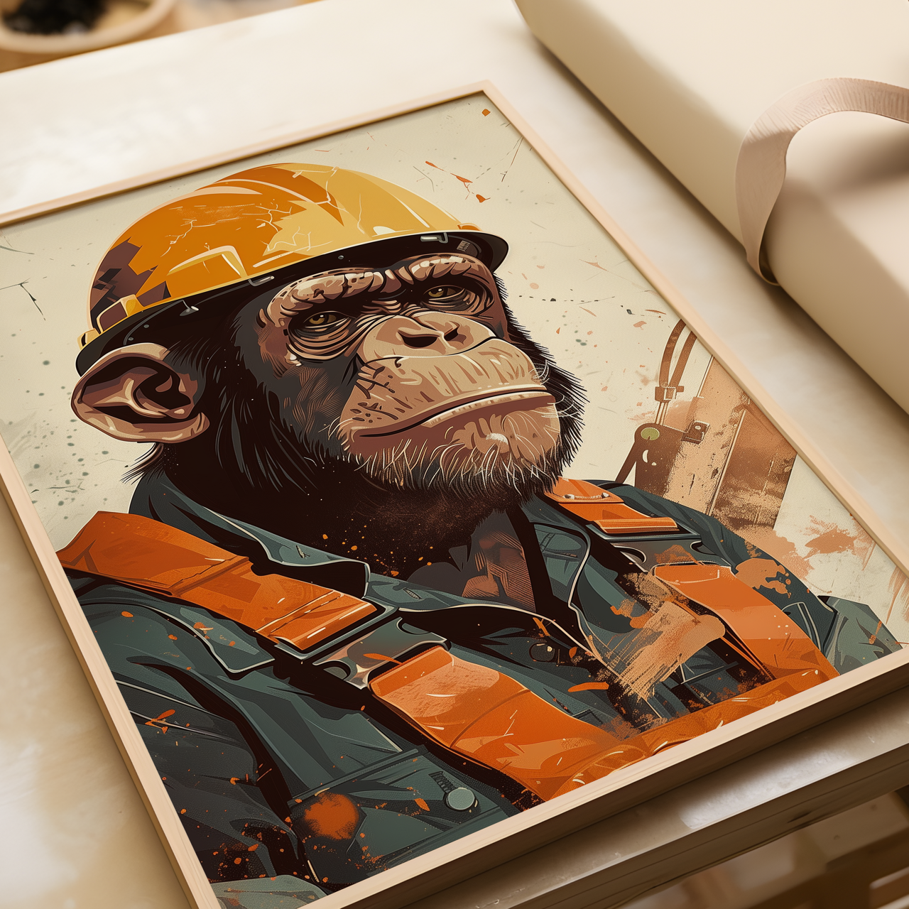 Construction Chimp Poster