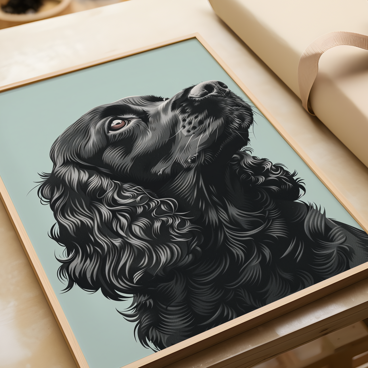 Black Sprocker Spaniel Poster