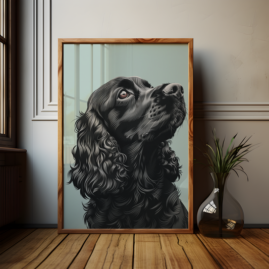 Black Sprocker Spaniel Poster