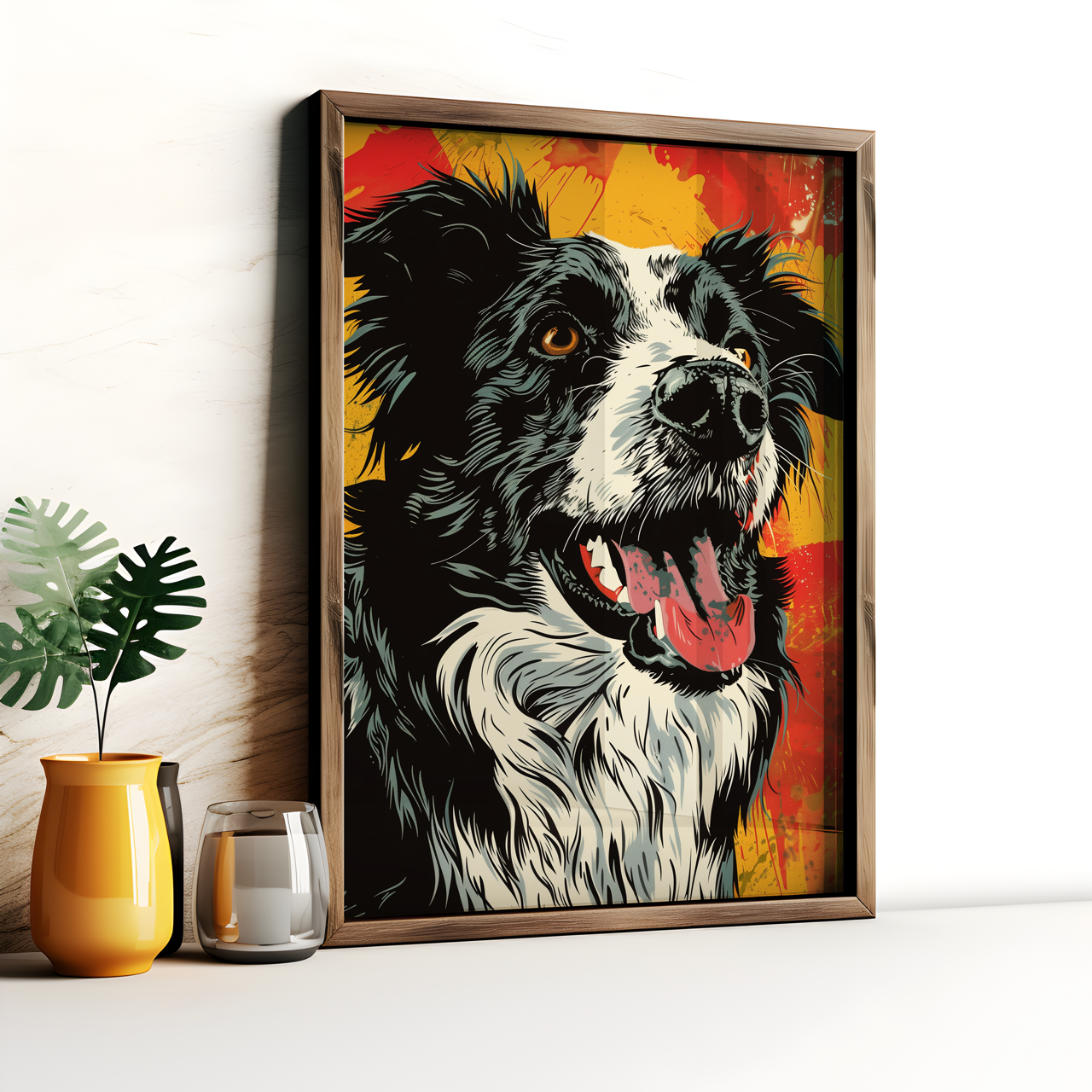 Joyful Collie Poster