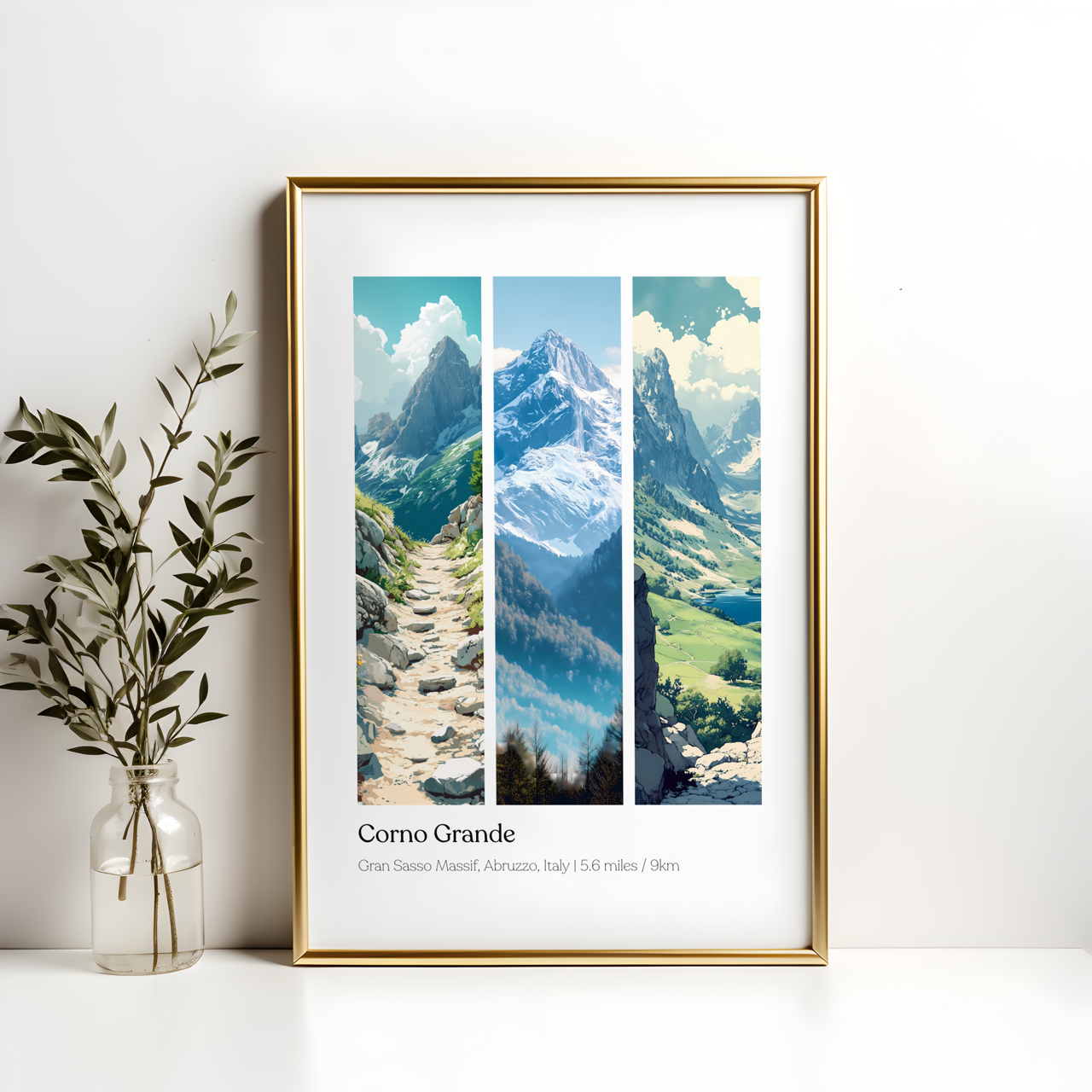 Corno Grande Abruzzo Hiking Poster