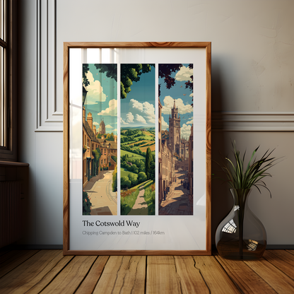 The Cotswold Way Gloucestershire Poster