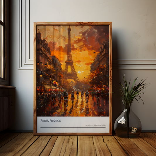 Paris Cycling Event Poster