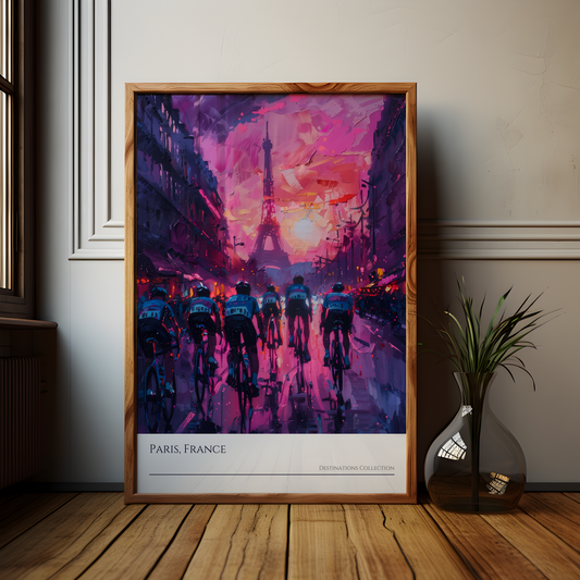 Paris Cycling Event Poster