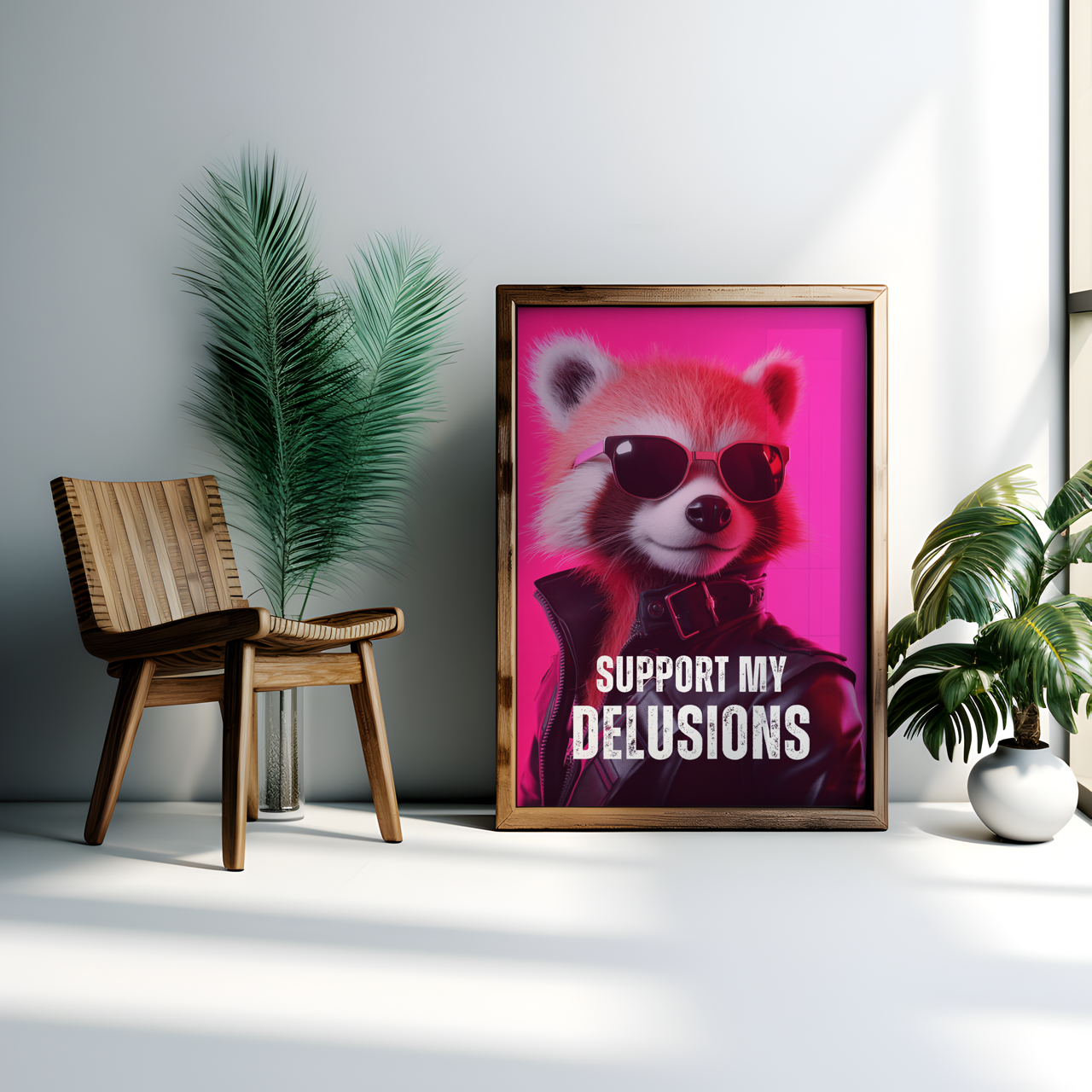 Delulu Red Panda Print