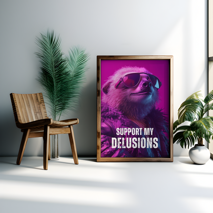 Delulu Sloth Print