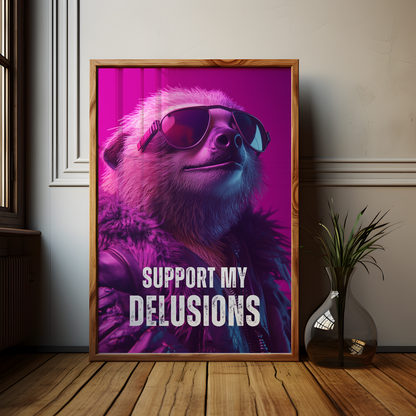 Delulu Sloth Print